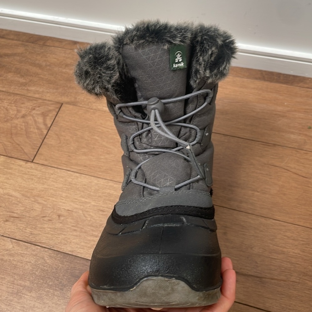 COPY - Kamik MOMENTUM low grey charcoal winter snow boot  bungee lacing system … - Picture 6 of 10